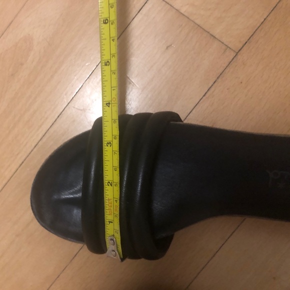 Splendid Leather Flat, Slide Sandals, Black, Women's Size 8 - Picture 8 of 12